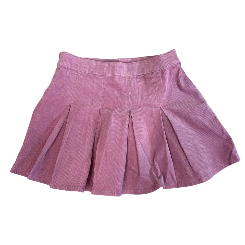 GAP Kids Girl's Pink Corduroy Pleated Skirt Feminine Cozy‎ Cottage NWOT Size XXL